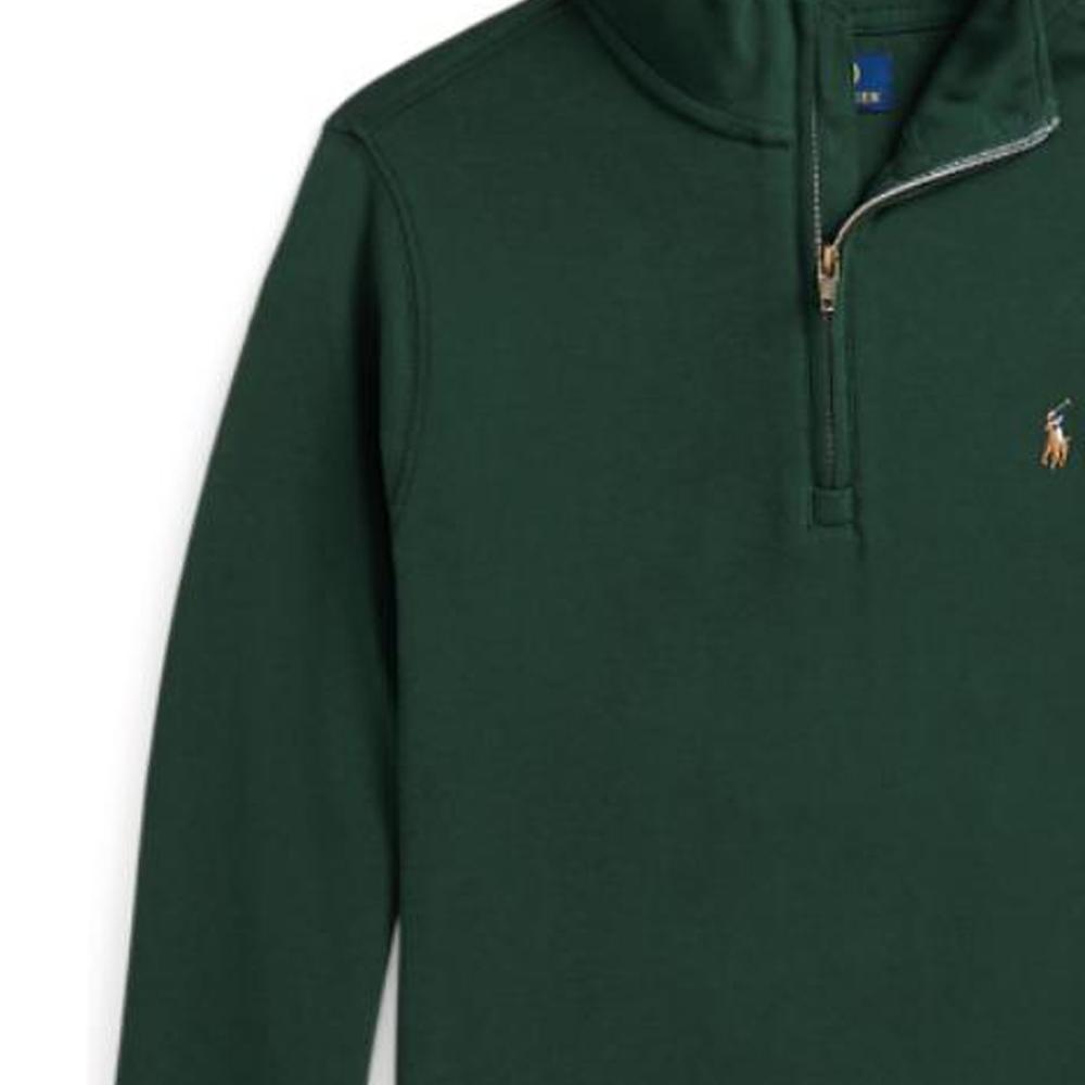 Polo Ralph Lauren Sweatshirt Kids Solid Color Small Pony Embroidery Pullover Stand Collar Long Sleeve Kids sweatshirt Green CWPOKNIY8021231-300