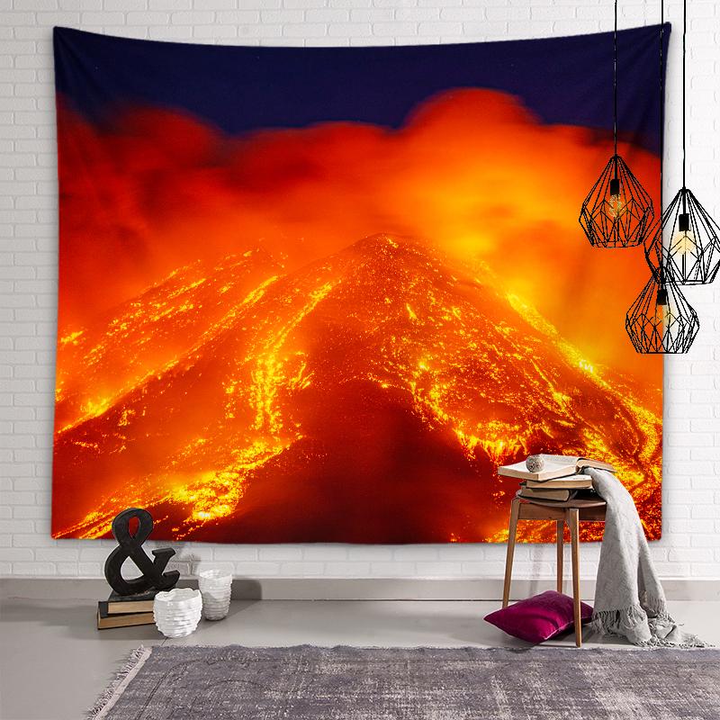 Volcanic Lava Eruption Landscape Wall Decor Tapestry Room Wall Art Personality Tapestry Living Room Bedroom Home Decor Tapestry