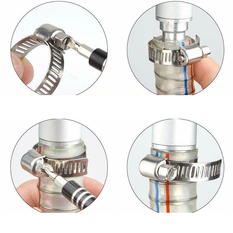 Hoses & Clamps 8pcs Car Stainless Steel Hose Clamp Screw Water Hose