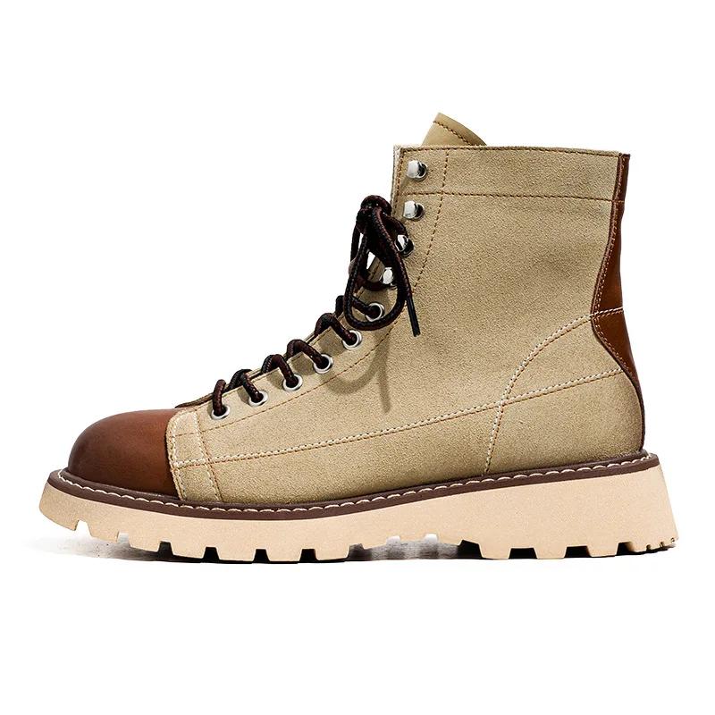 

Andmade Business Мужские Повседневные Ботильоны из Коровьей Замши Инструментальные Уличные Ботинки Пустынные Мужские Износостойкие Рабочие Ботинки Botas Hombre 38 грязно-белый