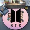 Kpop Bangtan Boys Okrągły Dywanik Mata Podłogowa Sypialnia Flanelowy Dywanik Zwierzęcy Antypoślizgowa Mata do Zabaw dla Niemowląt Dekoracja Pokoju Dziecięcego Dywaniki