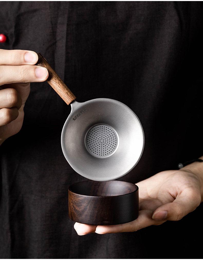 Pure Titanium Tea Strainer & Infuser for Gongfu Tea Ceremony