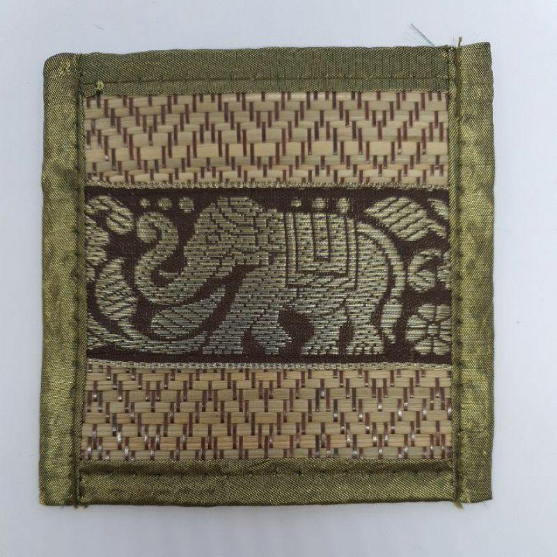 Elefantmattor Dryckunderlägg Thai silkesrörsmattor Matbordsunderlägg Souvenirpresent Present Handgjorda hantverk