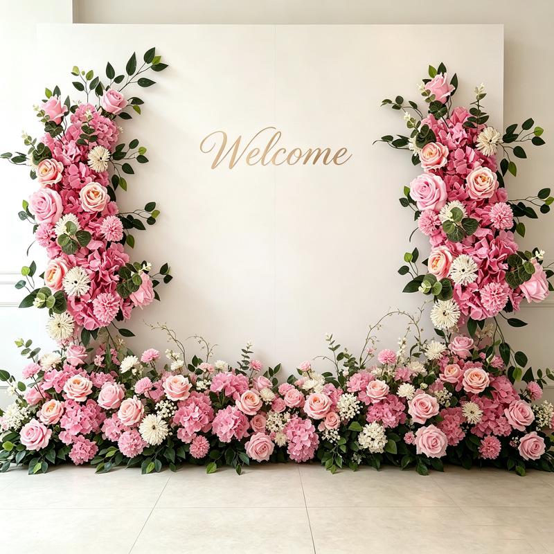 Cross-Border Wedding Artificial Flower Arch Decor for Aisle and Site Decoration