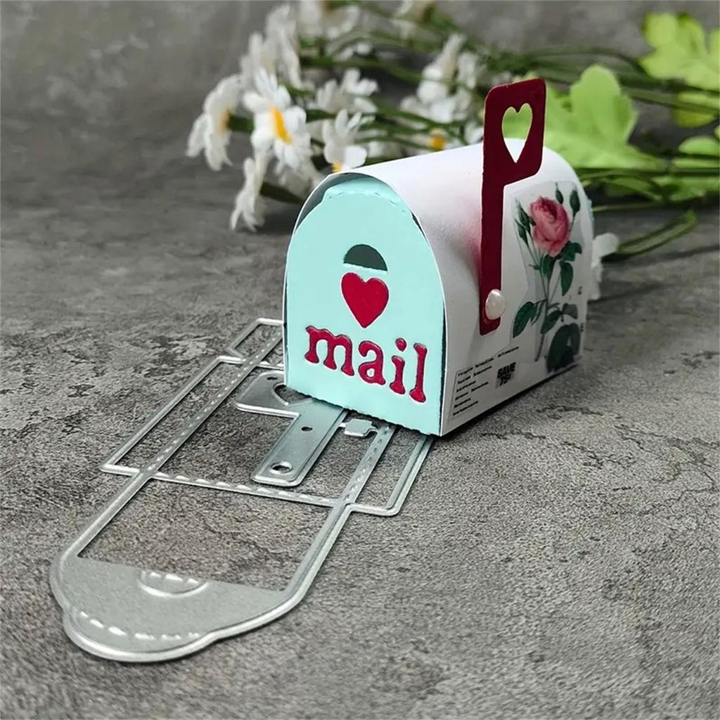 3D Stereo Mailbox Box Cutting Dies Cuts Stencils Metal Die Cuts Templates Molds for Scrapbooking Card Making Decoration