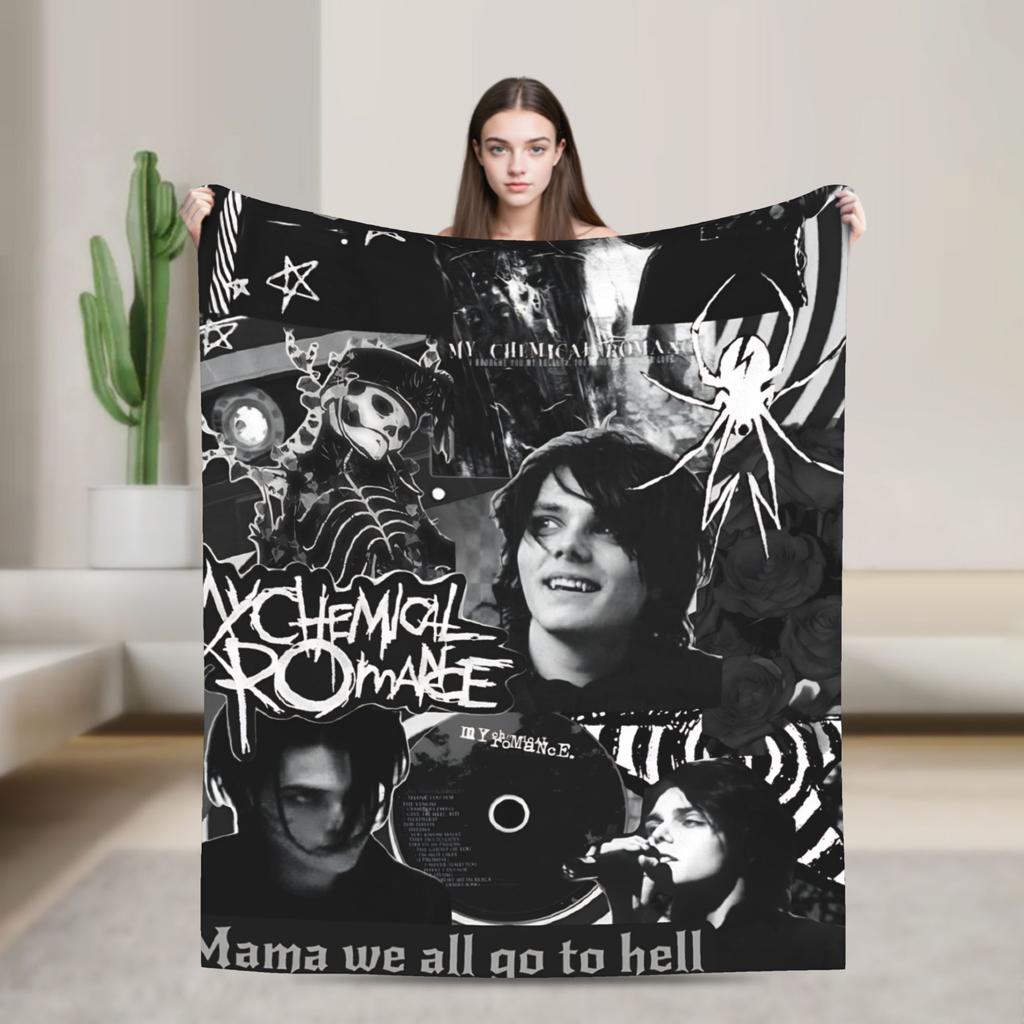 My Chemical Romance Blankets Quality Soft Warm Throw Blanket Spring Travel Office Living Room Street Trend Bedspread