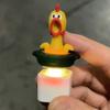Luminous Mechanical Keyboard Keychain Yellow Chick Fingertip Button Key Ring  Finger Toys