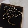 Elegant High-End Pearl Clavicle Necklace with Copper Gold Plated Baby's Breath Accents