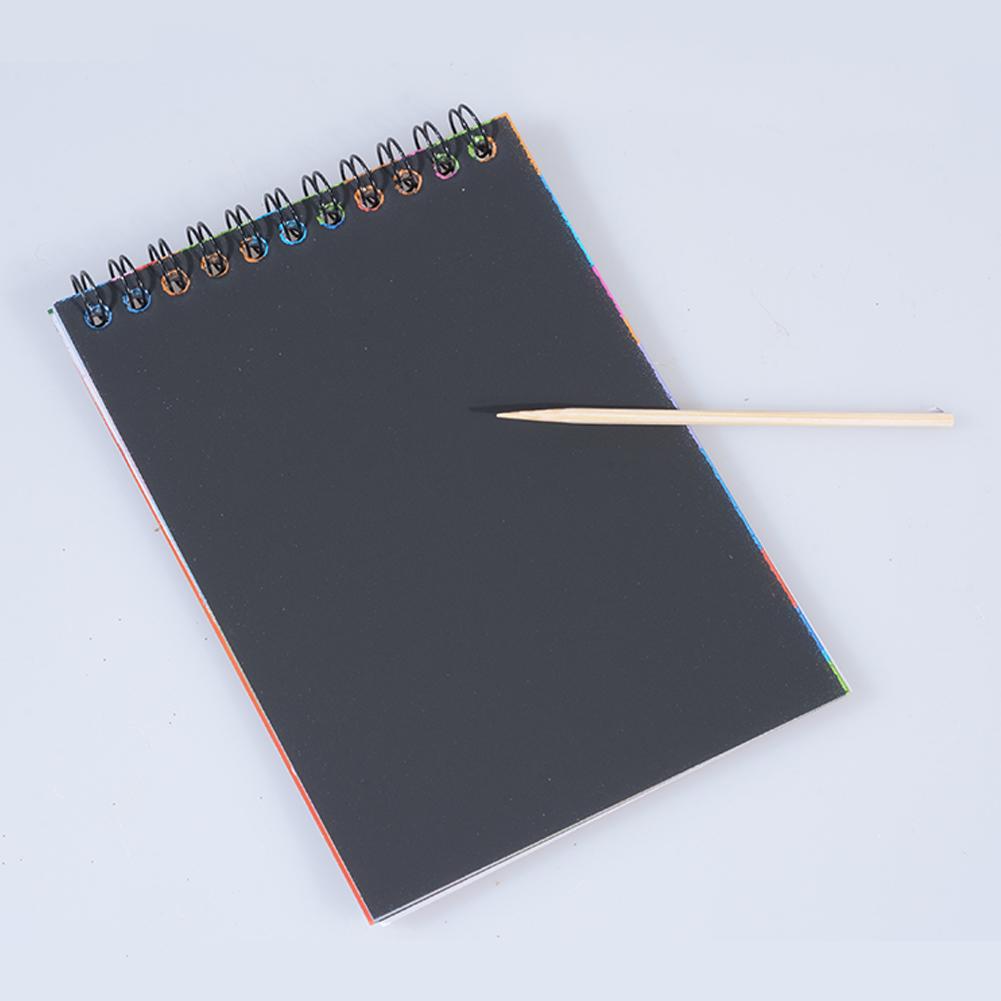 12 Blatt Magisches Kratz-Zeichenpapier Buntes Mal- Kritzel-Notizbuch Geschenk für Kinder Zufällige Farbe