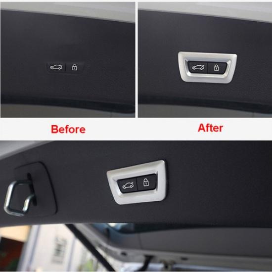 Silver ABS Car Trunk Door Tailgate Switch Cover For BMW 3 5 7 Sereies F30 F10
