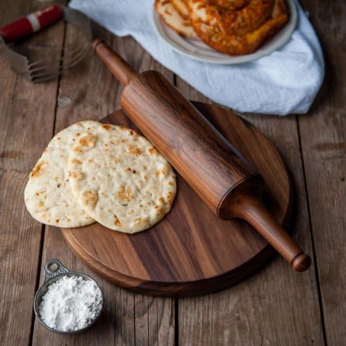 Wooden Chakla Serving Board, Round Chapati Chakla, Perfect for Making Chapatis At Home, Wooden Roti/Chapati Maker, Wooden Rolling Board, and Rolling T