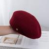 Retro literary and artistic knitted beret female autumn British style high sense temperament versatile painter hat newsboy hat