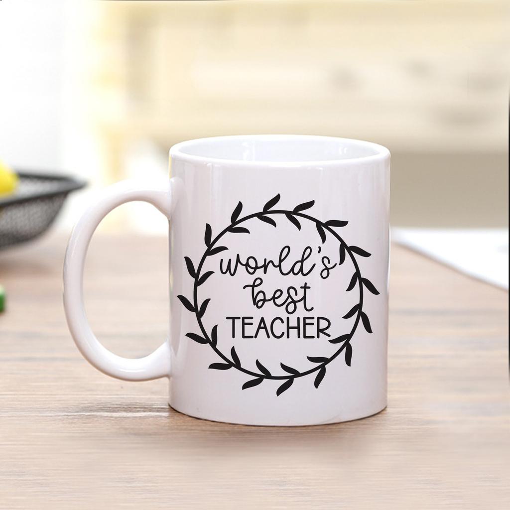 3d Print 11oz Sublimation Ceramic Tea Cup Coffee Mug Different Design Images Kitchen Drinkware Leaf Pattern Teachers' Day Gifts