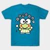 Women's Fashion Round Neck Short-sleeved Cut Of Keroppi Print T-shirt Summer Casual Slim T-shirt