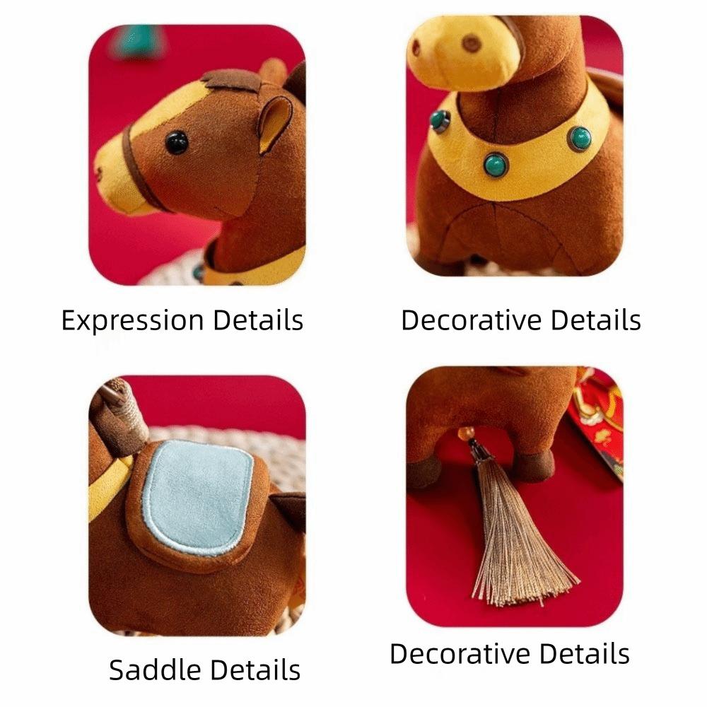 Realistic Zodiac Pony Plush Doll Ultra-soft Stuffed Horse Plush Pendants  Kids Gift