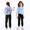 Kids Girls Anime Cartoon Kpop Demon Hunters Rumi Zoey Mira Printed Casual Long Sleeves Baseball Jacket Coat
