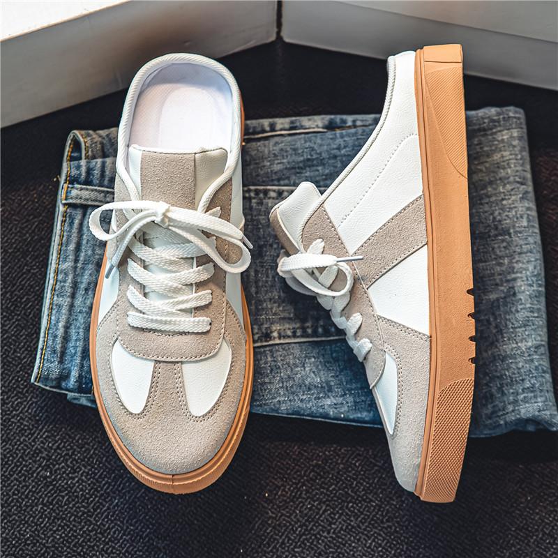 Halbschuhe für Herren Schnür-Mules Männliche Flats Sommer Offene Slipper Herren Pantoletten Herren Casual Board Schuhe 2025