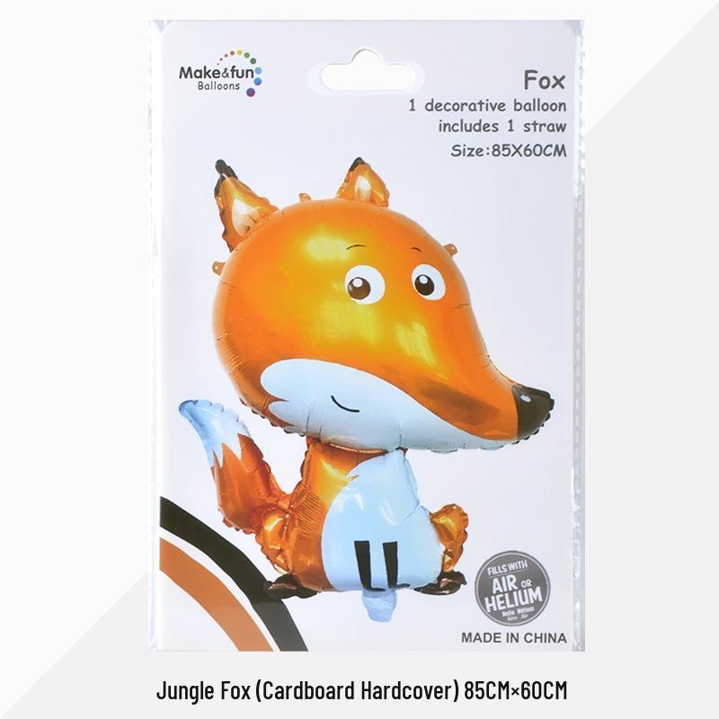 Decorațiuni Petrecere de Ziua Animalelor din Junglă: Set de Baloane Folie Iepure și Leu