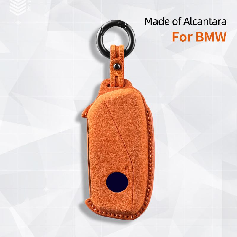 Car Key Shell Housing Suede for BMW I7 X7 735i 740i G07 LCI IX I20 X1 U11 7 Series G70 G09 XM U06 G81 Key Case Bag Accessories