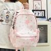 Schoolbagins Wind Printed Star Backpack Female College Wind Large Capacity College Student Cute Lightweight Schoolbag Backpack Female