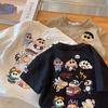 Boys' Summer Short-Sleeve Cotton T-Shirt with Crayon Shin-chan Cartoon Design