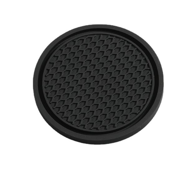 2pcs Black Car Auto Cup Holder Anti Slip Insert Coasters Pads Interior Accessories Universal Fits Perfectly For Most Cups