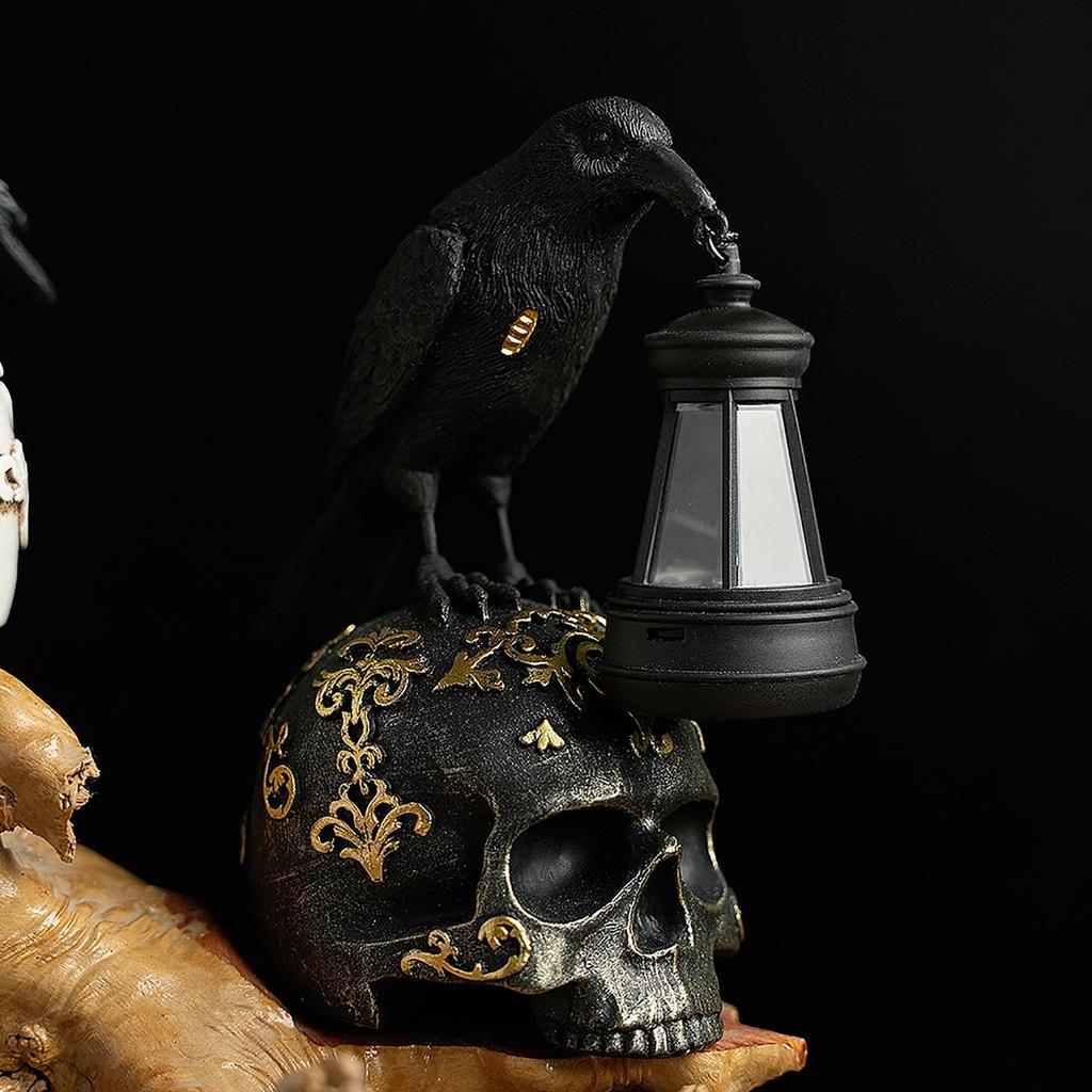 Vintage Halloween Resin And Figurine – Spooky Desktop Decoration For Haunted Holiday Ambience