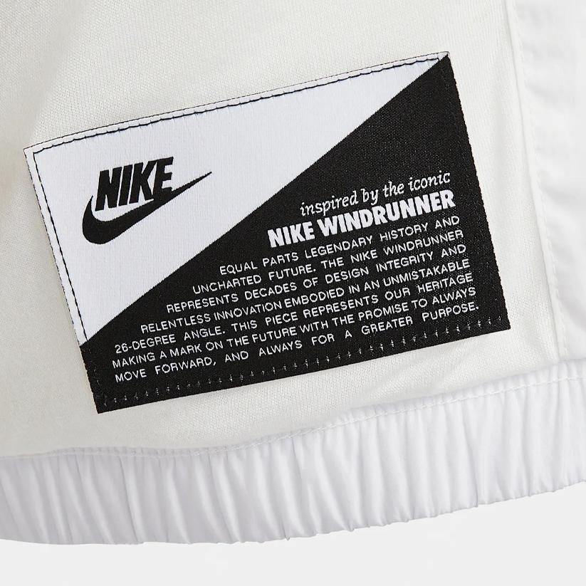 Nike Windrunner Classic Logo Fashion Simple Versatile Stand Collar Jacket Women Jacket Sail-White Team-Gold Black FV6305-133