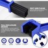 New Bike Chain Cleaner Bicycle Motorcycle Chain Cleaning Brush Dual Heads Cycling Cleaning Kit Chain Maintenance Clean Dirt Tool