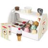 Ice Cream Counter, 28 Pieces, for Children Aged 3 Years and Up, for Role-Playing Portioning & Serving 8 Types of Ice Cream In Cones or Sundaes