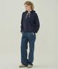 Basic Button Hoodie Sweatshirt - Navy