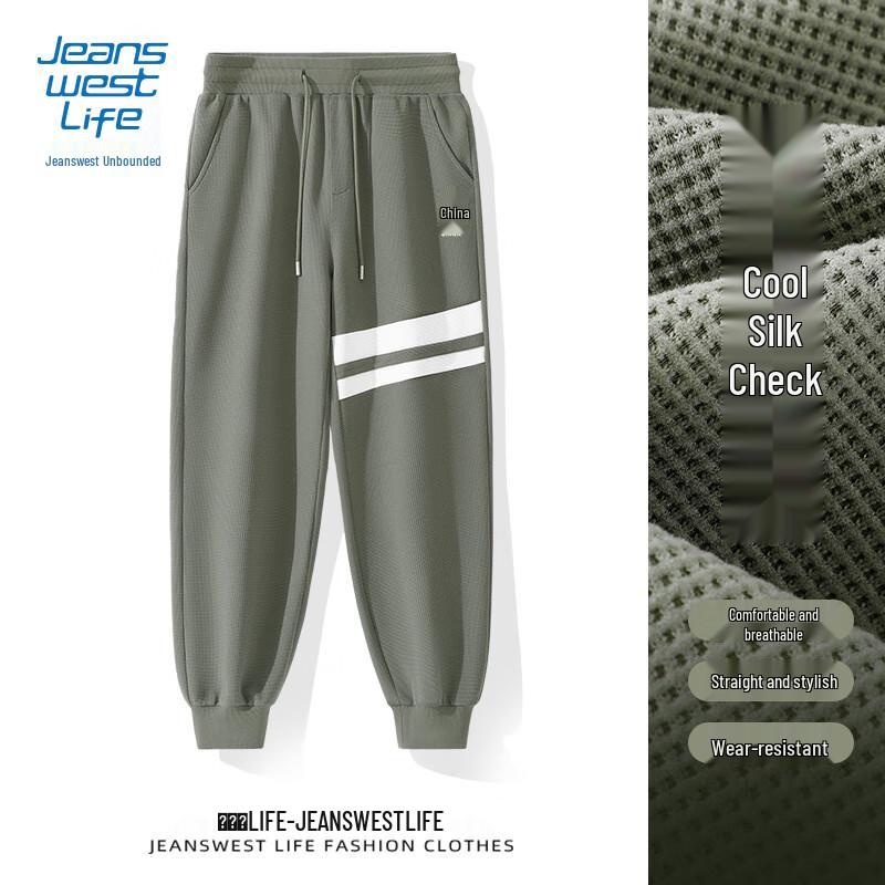 JEANSWEST LIFE Мужские спортивные штаны-джоггеры из прохладного шелка в сетку L