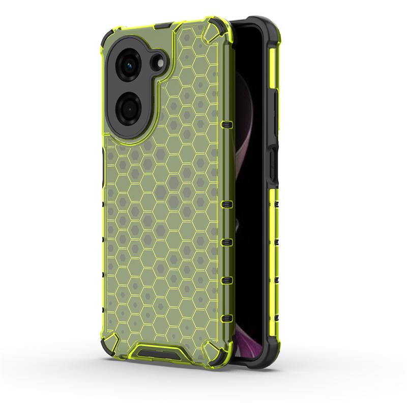 Shockproof Transparent Case For Xiaomi Poco C71 Honeycomb Armor PC Full Back Case For Poco C71 Case Cover For Poco C71 6.88 inch