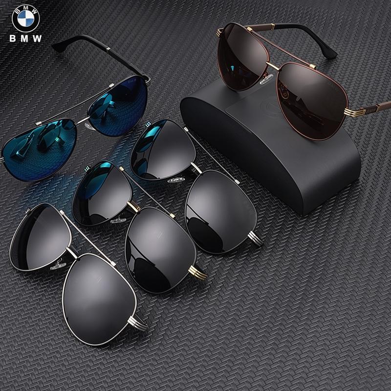 UWGK8 Car Luxury Men Driving Polarized Sunglasses Anti Glare Driver Goggles For BMW X1 X2 X3 X4 X5 X6 E46 E90 E60 F30 Interior Sticker