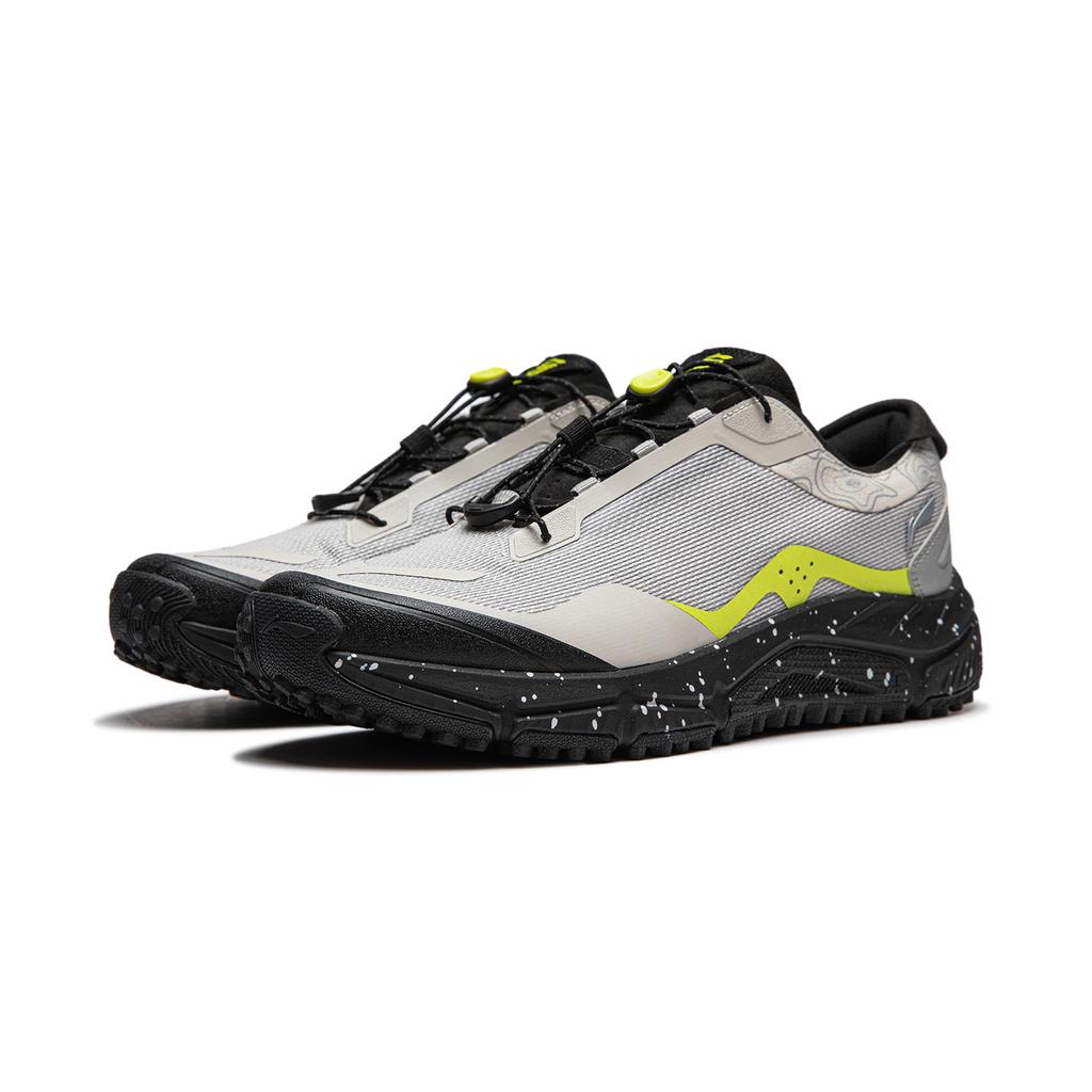 Li Ning Outdoor CF Tracing, Yi Jie Lite V3 Cushioning Slip Resistant Low top Hiking Shoes Men's Gray AHTU001-1