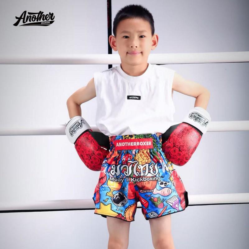 Kids Muay Thai Shorts Boxing MMA Kickboxing Training Gym Wear In Fruit
