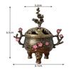 Mini Pflaumenblüten Glücks-Räuchergefäß Metall Lotus Räuchergefäß Schale Räucherstäbchenhalter mit Griff Yoga Meditation Heimdeko