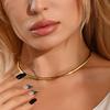 Punk Metal Torques for Women Gothic Golden Silver Color Smooth Chain Collar Fashion Choker Necklace Retro Personality Jewelry