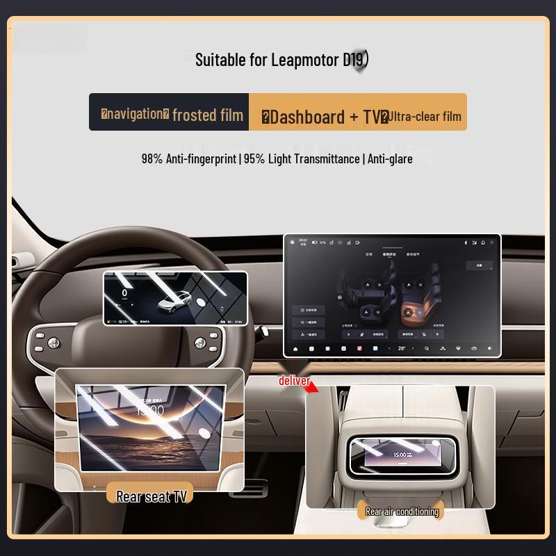 Leapmotor D19 Tempered Screen Protector - Car Interior Accessory