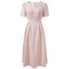 Sancai 100% Lyocell Plus Size Minimalist Light Pink Dress