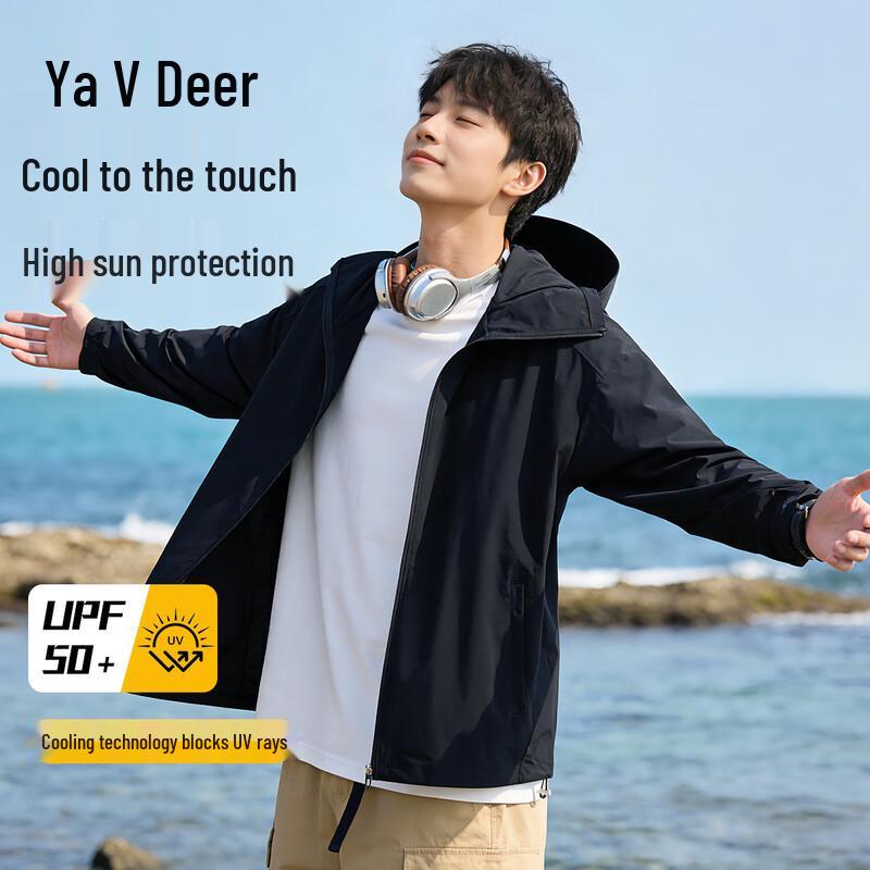 Yalu Men s Detachable Hood UV Protection Jacket XL
