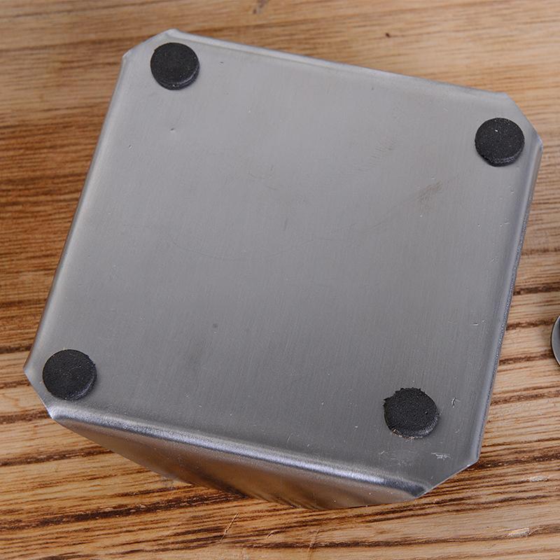 6pcs/set Stainless Steel Square Metal Coaster placemat Table Mat Anti-slip coffee mug cup Bowl Insulation Creative Cool
