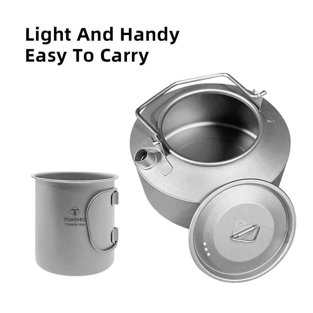 Camping vannkoker og reisekrussett Camp vannkoker for kokende vann Campingkopp og metallkopper til