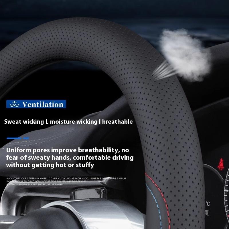 Volvo XC40 XC60 XC70 XC90 V40 V50 V60 V70 V90 C30 C70 S40 S60 S80 S90 Leather Breathable Car Steering Wheel Cover Accessories