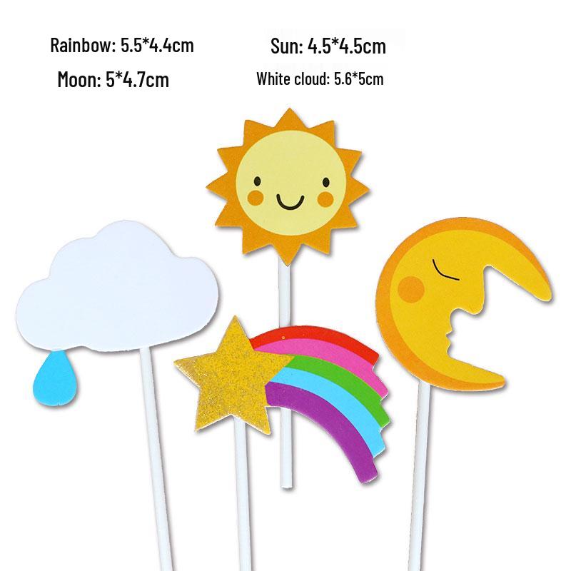 Dazzling Rainbow Tassel Birthday Cake Topper - Dessert Table Decoration