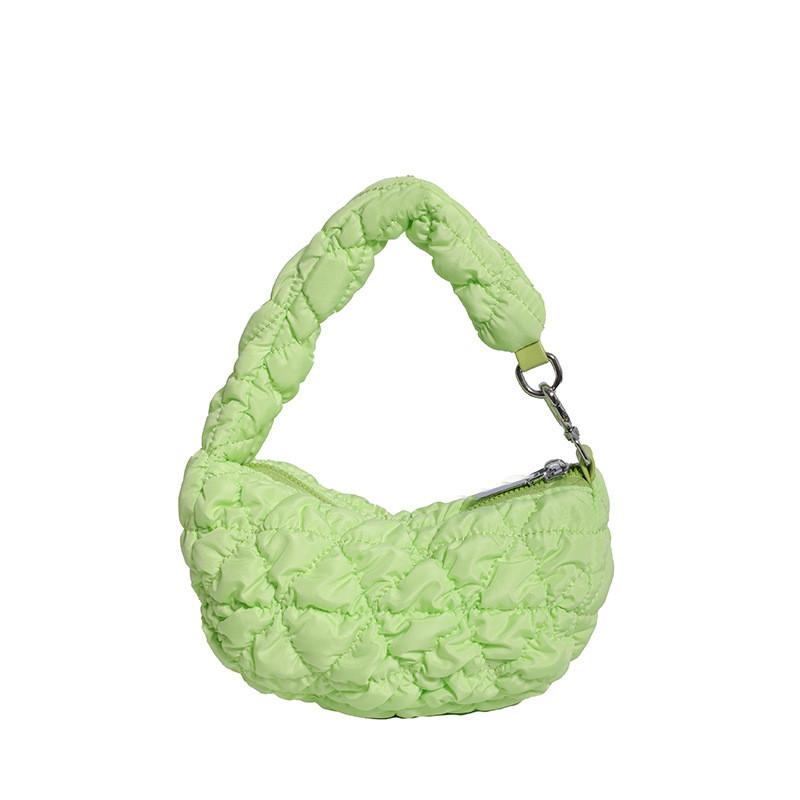 IELGY Cloud Bag Pleated Soft Down Bag Nylon Handbag