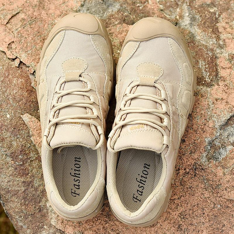 Size 46 Men 'S Desert Tactical Boots Low Cut Hiking Wading Shoes Outdoor Antiskid Breathable Trekking Hunting Shoes