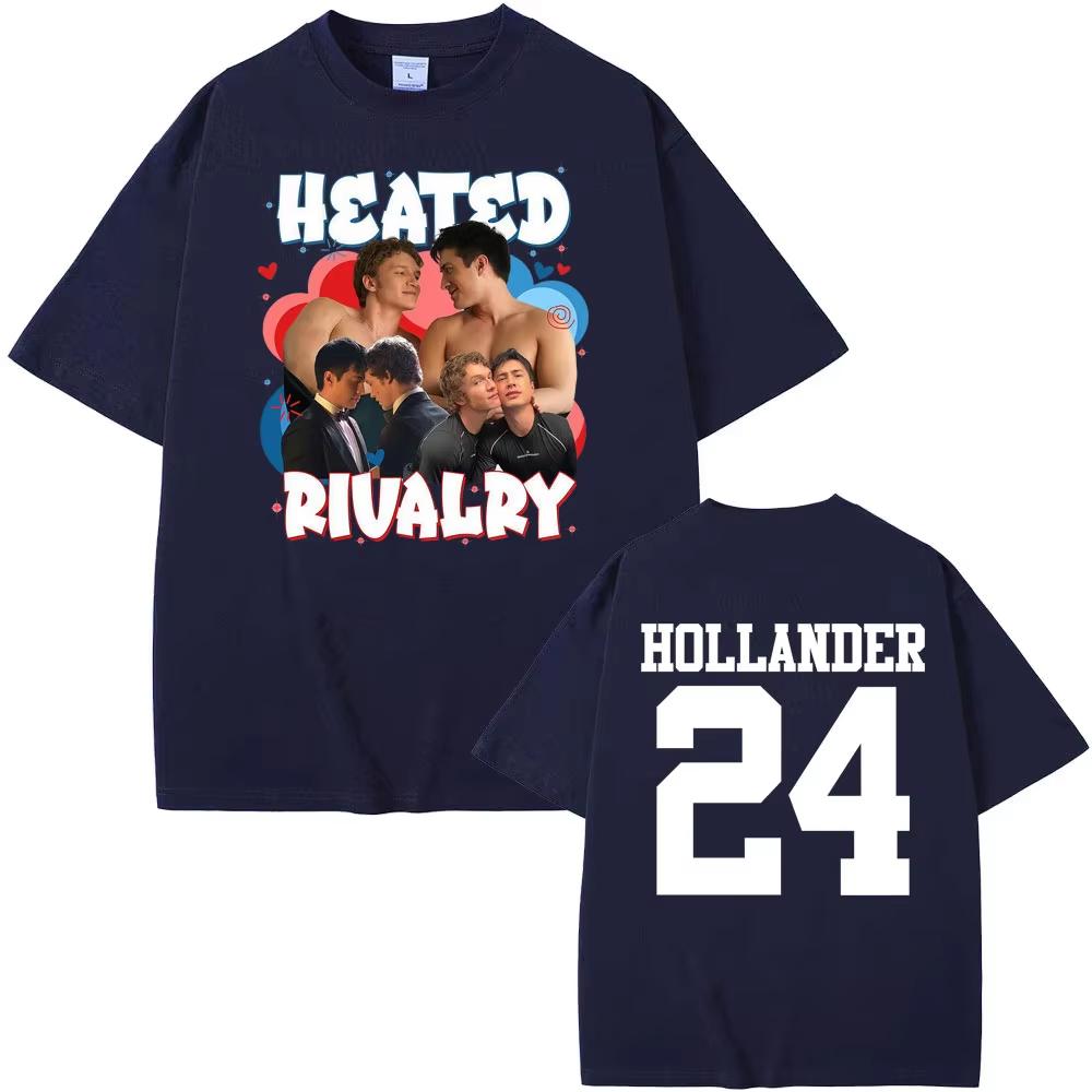 Heated Rivalry Shane Hollander Ilya Rozanov Tshirts Unisex Vintage Fashion Aesthetic Couples Summer Tshirt Casual Comfort Top