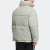 Adidas Originals Trefoil Premium Down Embroidered Logo Zip-Up Collar Goose Down Jacket Men Outerwear Gray HS7279