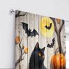 2PCS Halloween Fall Curtains, Black Cat Pumpkin Moon, Digital Print, Bedroom Living Room, Office, Kitchen, Dining Room